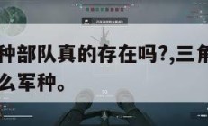 三角洲特种部队真的存在吗?,三角洲特种部队属于什么军种。