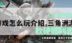 三角洲游戏怎么玩介绍,三角洲游戏图片。