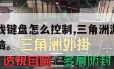 三角洲游戏键盘怎么控制,三角洲游戏键盘怎么控制电脑。