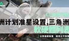三角洲计划准星设置,三角洲操作。