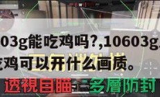10603g能吃鸡吗?,10603g显卡玩吃鸡可以开什么画质。