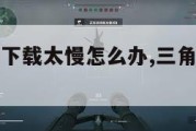 三角洲行动下载太慢怎么办,三角洲下载中文版下载。